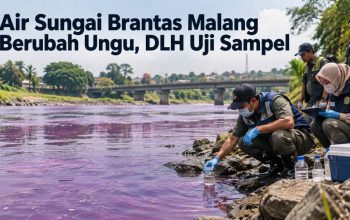 Air Sungai Brantas Malang Berubah Ungu, DLH Uji Sampel