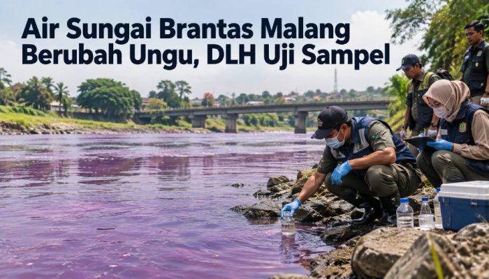 Air Sungai Brantas Malang Berubah Ungu, DLH Uji Sampel