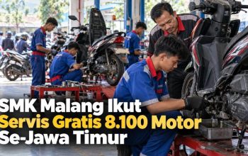 SMK Malang Ikut Servis Gratis 8.100 Motor Se-Jawa Timur